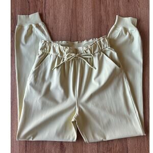 Lululemon Atheletica High Rise Yellow Joggers